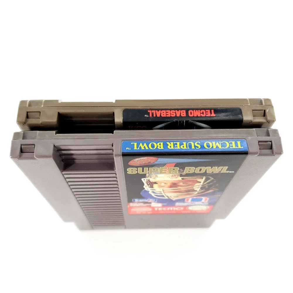 Tecmo Super Bowl & Tecmo Baseball Nintendo NES Authentic Carts Only Tested Works
